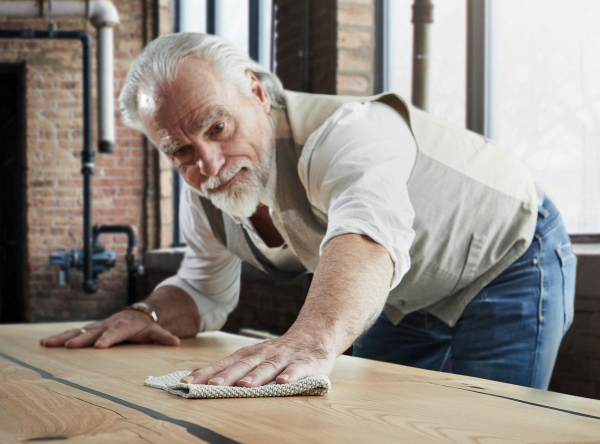 ESSTISCH in Holz, Metall 200/100/75 cm  - Eschefarben/Schwarz, LIFESTYLE, Holz/Metall (200/100/75cm) - Linea Natura