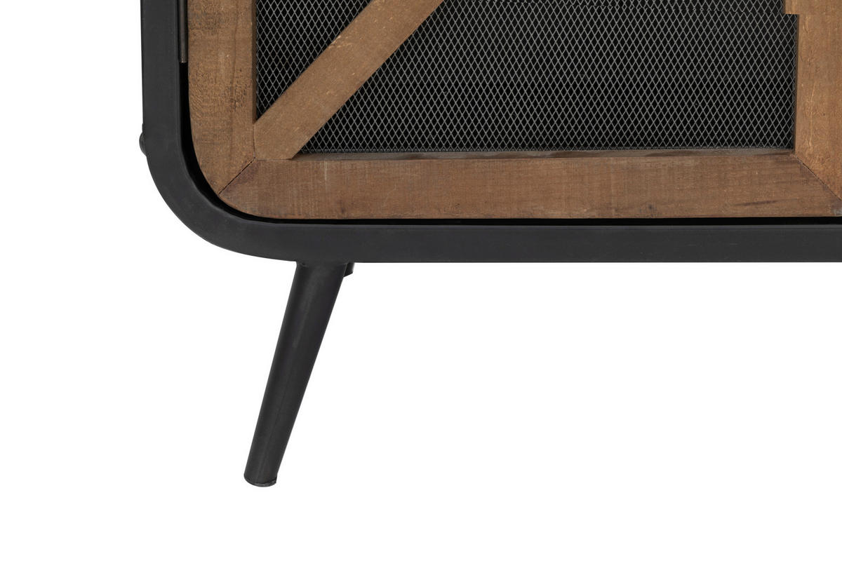 KOMMODE  in 73/83/35 cm  - Schwarz/Naturfarben, LIFESTYLE, Holz/Metall (73/83/35cm) - Livetastic