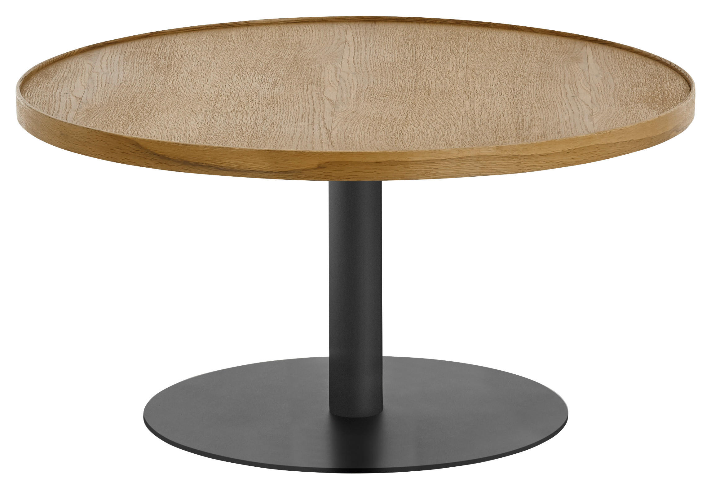 COUCHTISCH in Holz, Metall, Holzwerkstoff 80/80/40 cm  - Eichefarben/Schwarz, Design, Holz/Holzwerkstoff (80/80/40cm) - Novel