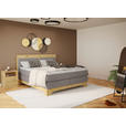 BOXSPRINGBETT 160/200 cm  in Zirbelkieferfarben, Hellgrau  - Zirbelkieferfarben/Hellgrau, Natur, Holz/Textil (160/200cm) - Linea Natura