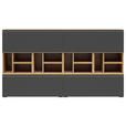 REGALELEMENT Graphitfarben, Eichefarben  135/33/40 cm  - Eichefarben/Graphitfarben, MODERN, Holzwerkstoff (135/33/40cm) - Carryhome