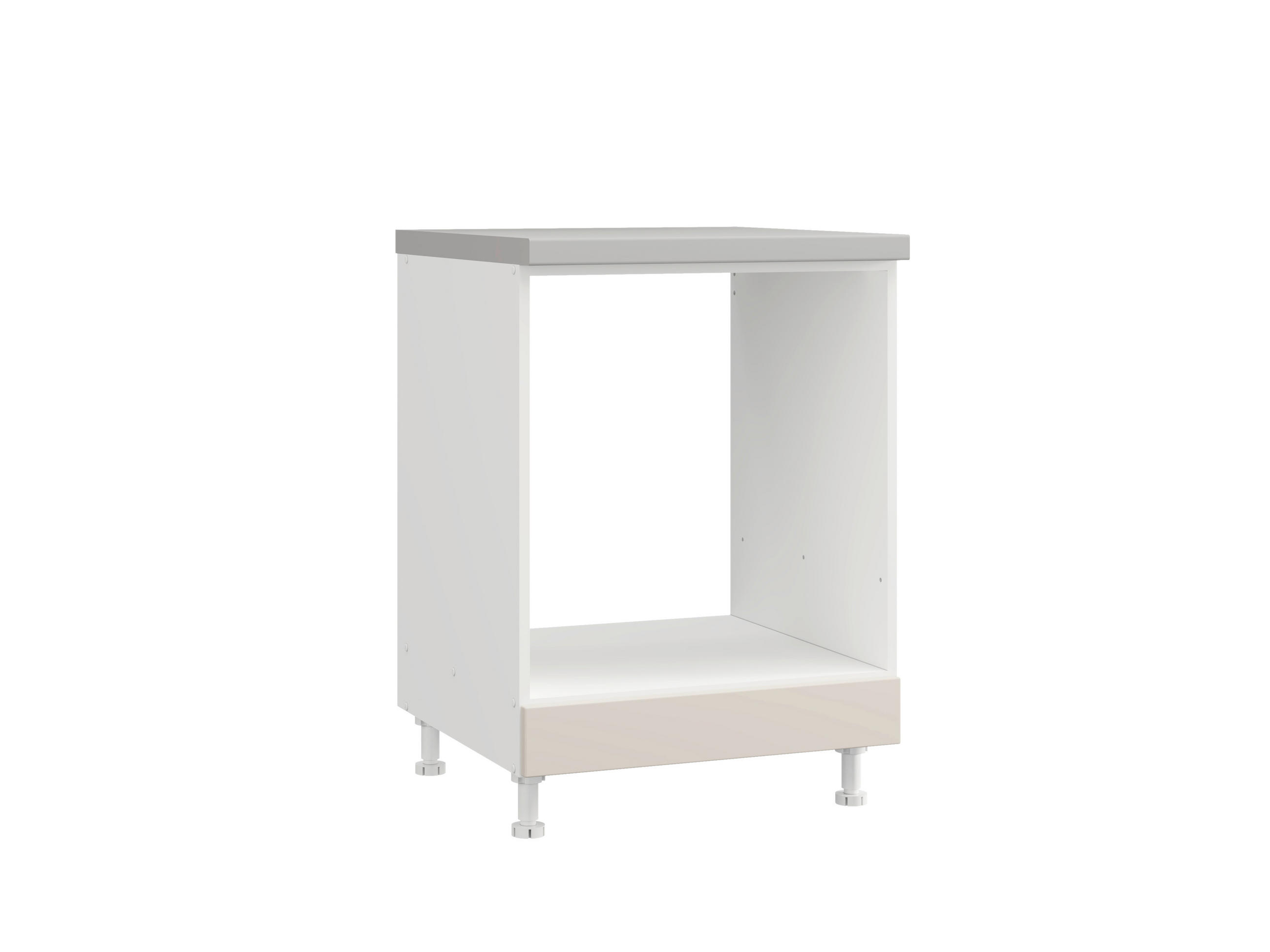 KONYHAI ALSÓSZEKRÉNY - homokszínű/fehér, Basics, faalapú anyag (60/82/56,2cm) - Carryhome