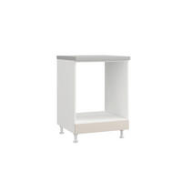 KONYHAI ALSÓSZEKRÉNY - homokszínű/fehér, Basics, faalapú anyag (60/82/56,2cm) - Carryhome