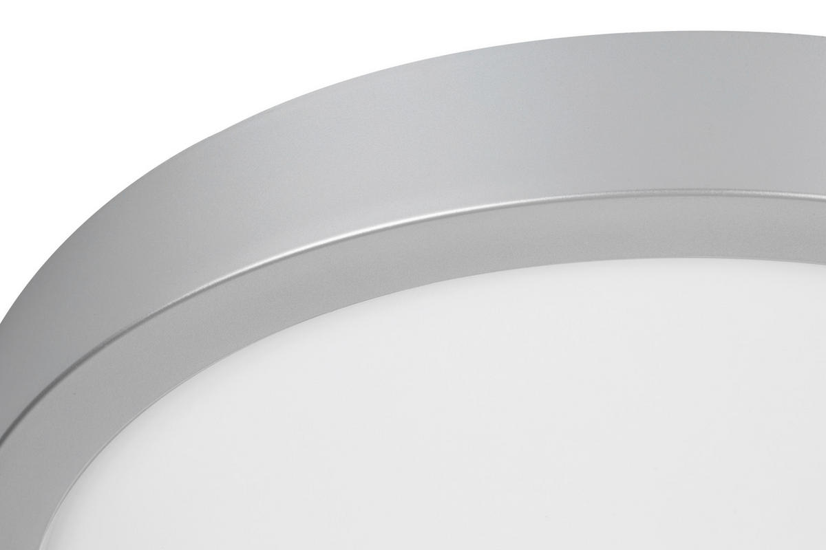 KOUPELNOVÉ STROPNÍ LED SVĚTLO, 27,5/3,1 cm  - barvy niklu, Basics, plast (27,5/3,1cm) - Celina