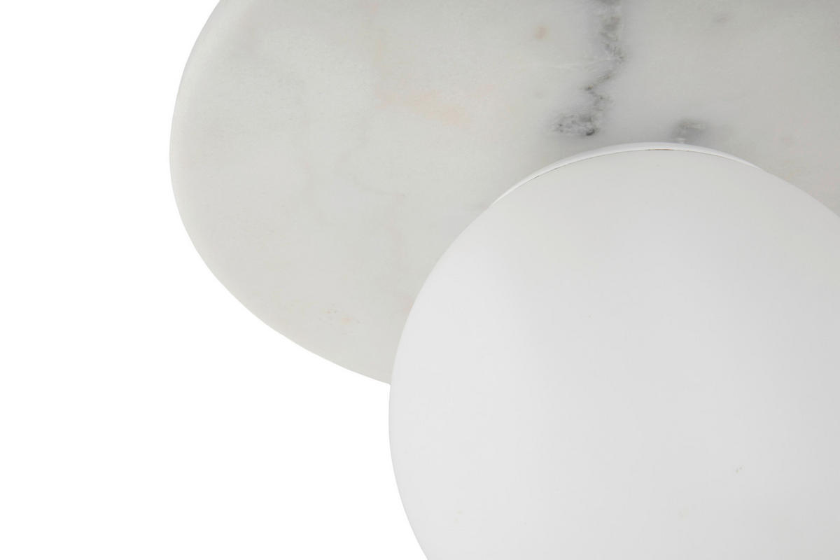 DECKENLEUCHTE 28/19 cm   - Weiß, Design, Glas/Stein (28/19cm) - Collet's Monde