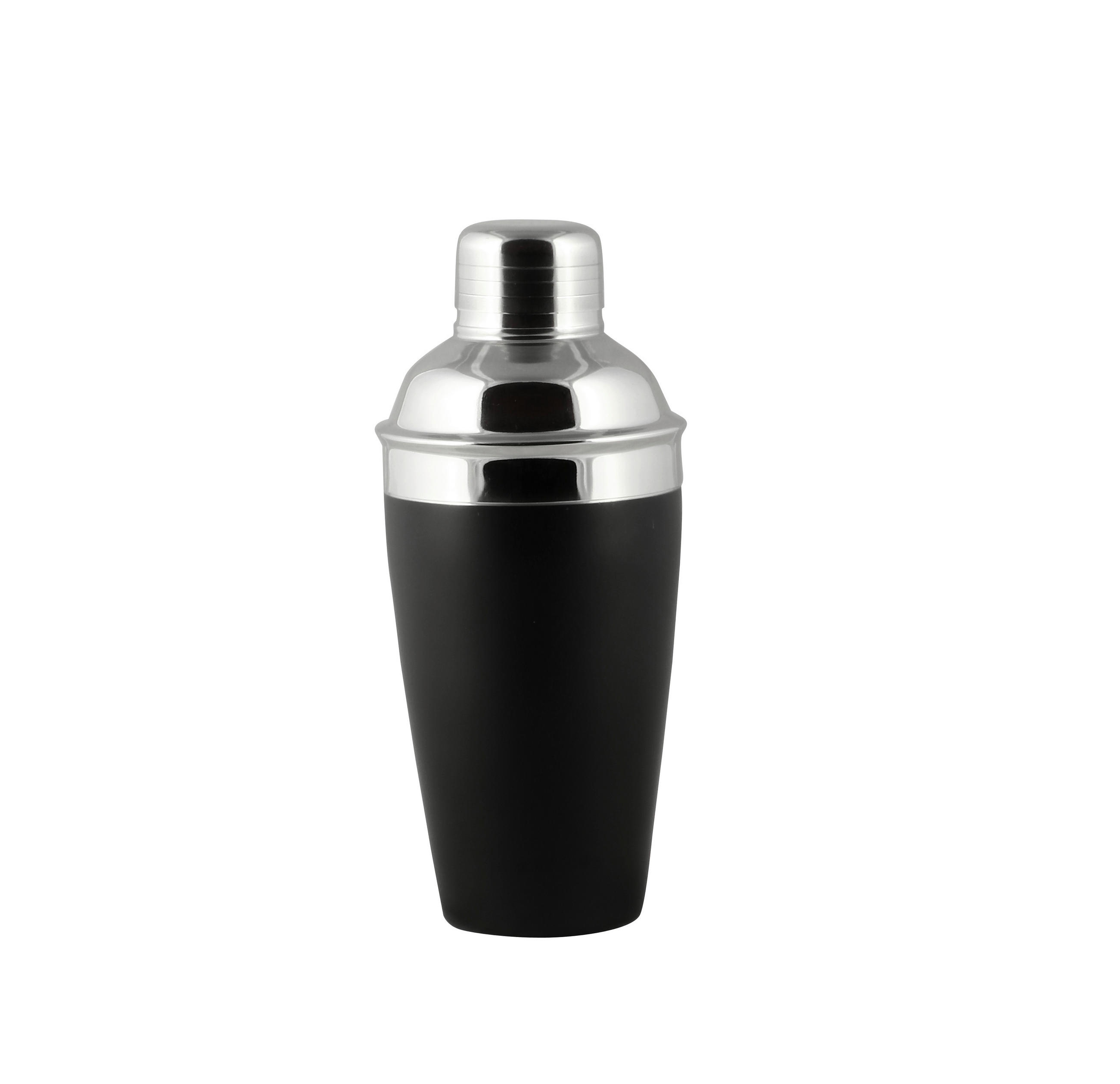 COCKTAIL-SHAKER - Edelstahlfarben/Schwarz, Basics, Metall (8,3/20,7cm) - Novel