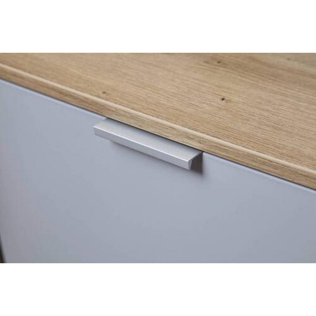 Thumbnail - Stylife Sideboard, Grau, Eiche, Metall, 1 Fächer, 3 Schubladen, 120x61x42 cm, Blauer Engel, Goldenes M, Made in Germany,...