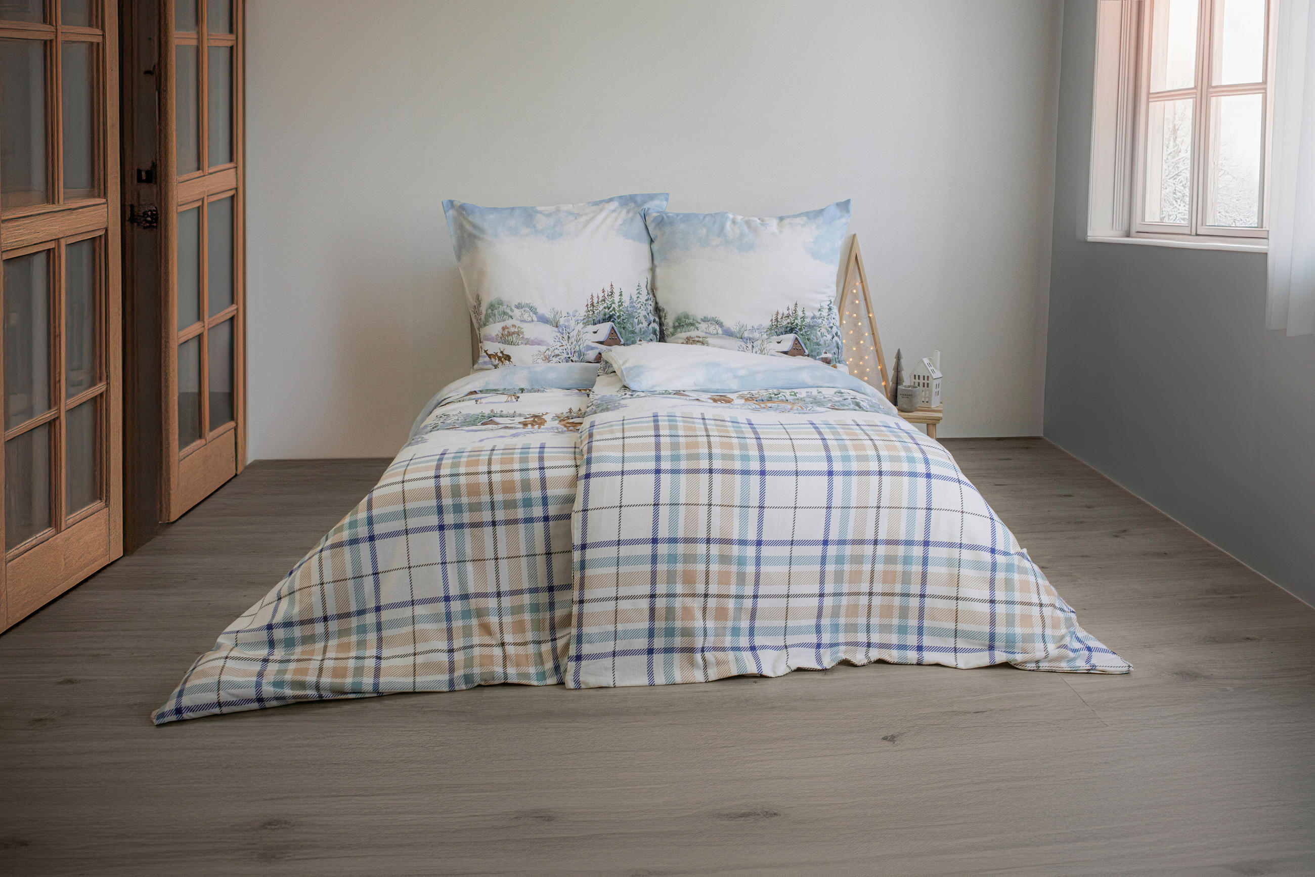BETTWÄSCHE Aspen Biber 135/200 cm  - Blau, Natur, Textil (135/200cm) - Fleuresse
