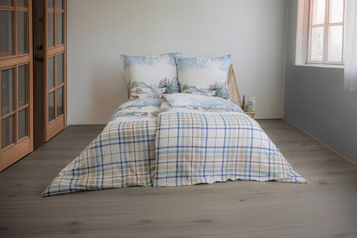 BETTWÄSCHE Aspen Biber 135/200 cm  - Blau, Natur, Textil (135/200cm) - Fleuresse