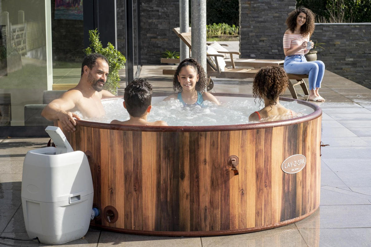WHIRLPOOL HELSINKI AIRJET 60025 180/66 cm  - Braun/Weiß, Trend, Kunststoff/Metall (180/66cm) - Bestway