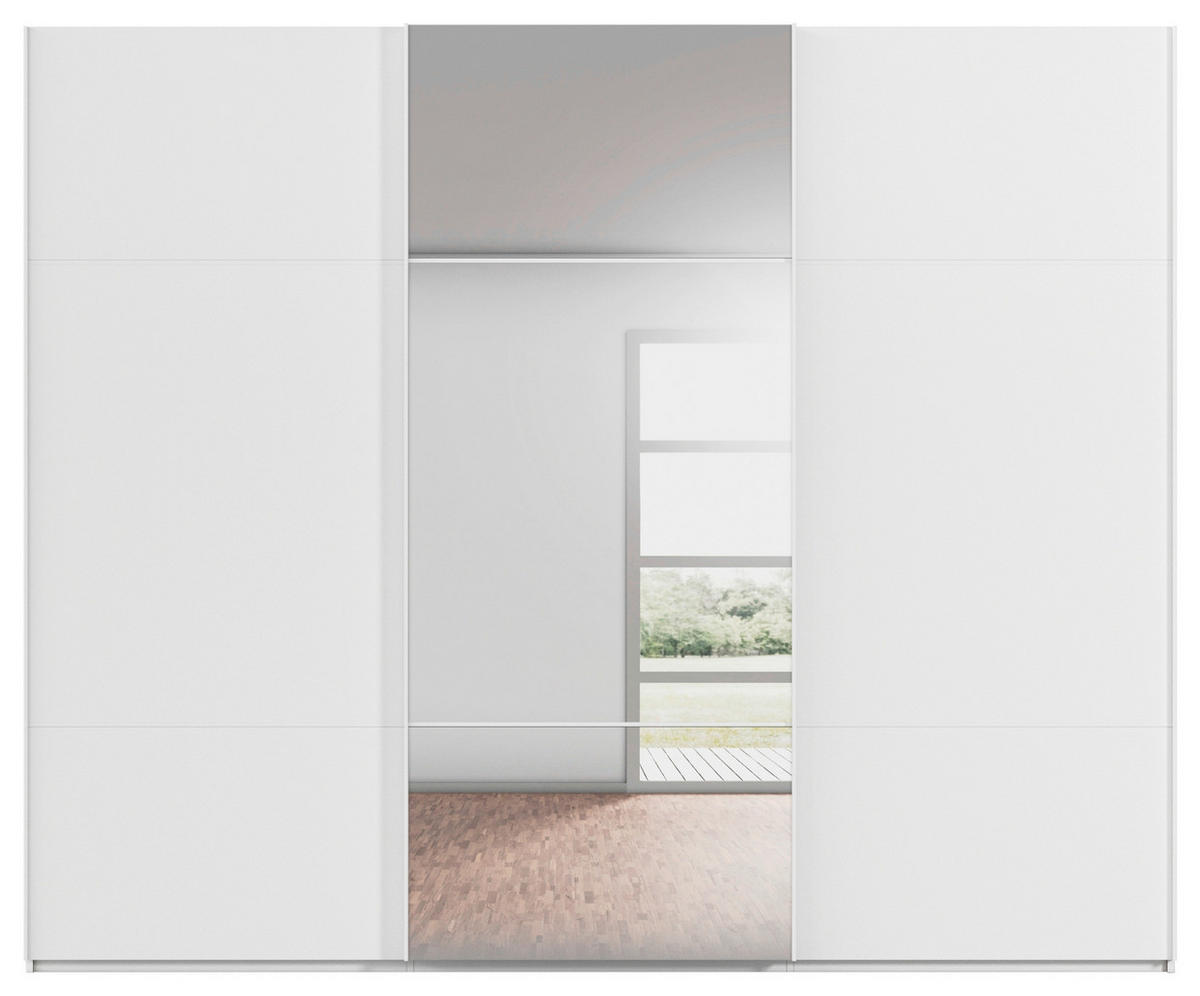 SCHWEBETÜRENSCHRANK in Weiss  - Weiss, Konventionell, Glas/Holzwerkstoff (271/223/68cm) - Novel