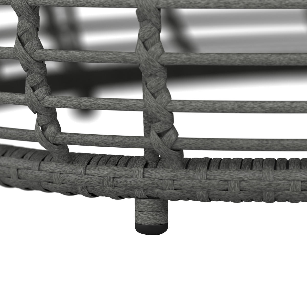 SONNENINSEL 198/168/168 cm Aluminium  - Dunkelgrau/Hellgrau, MODERN, Kunststoff/Textil (198/168/168cm) - Ambia Garden