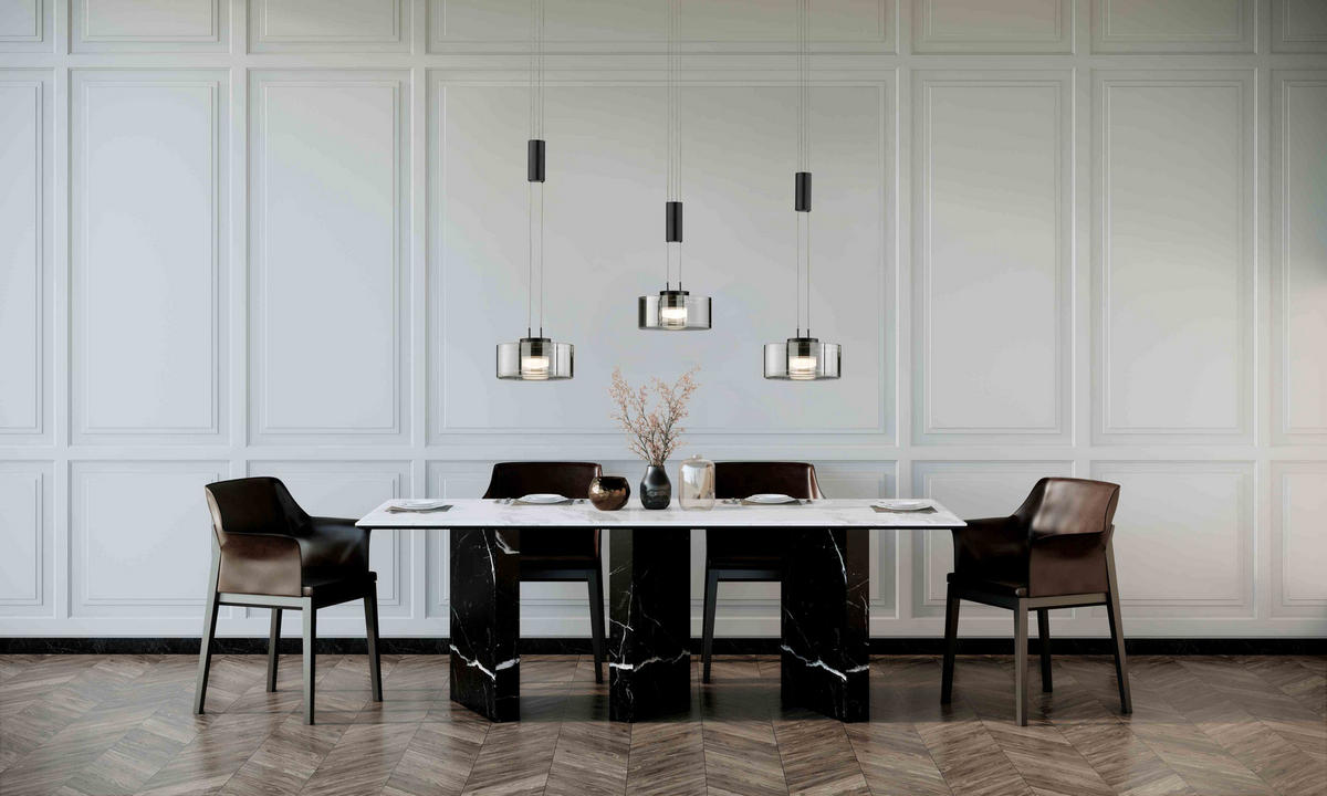 LED-HÄNGELEUCHTE 100/20/160 cm  - Design, Glas/Metall (100/20/160cm)