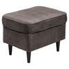 HOCKER in Textil Mokka  - Schwarz/Mokka, Basics, Holz/Textil (63/43/42cm) - MID.YOU