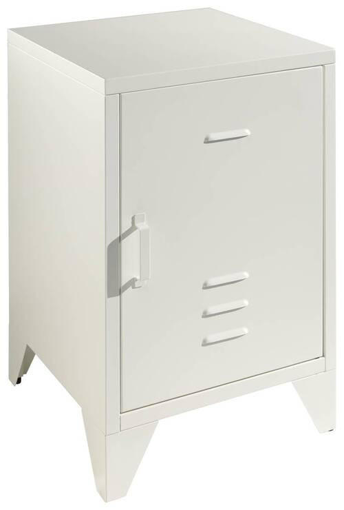 Nachtkästchen Bronxx Weiß B: 40 cm