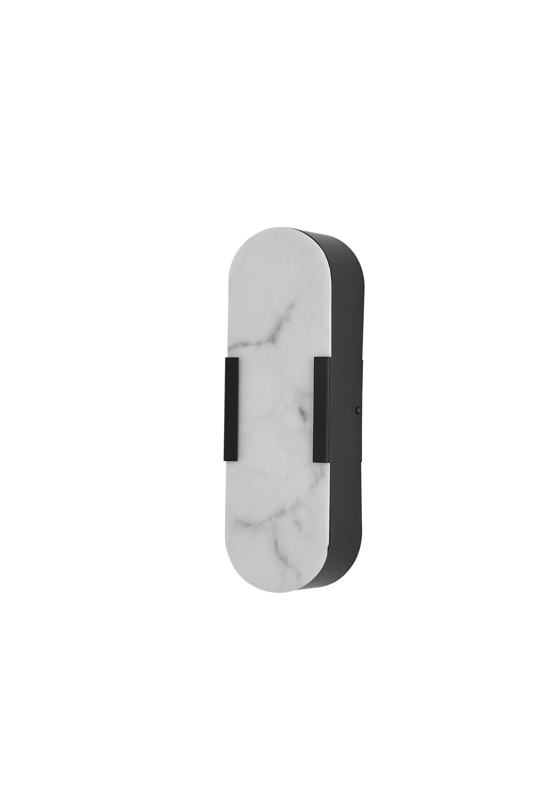 APLICĂ DE PERETE CU LED - alb/negru, Design, materiale naturale/metal (11/35/6cm) - Searchlight