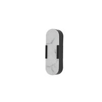 LED-WANDLEUCHTE Opaline 11/35/6 cm   - Schwarz/Weiß, Design, Naturmaterialien/Metall (11/35/6cm) - Searchlight