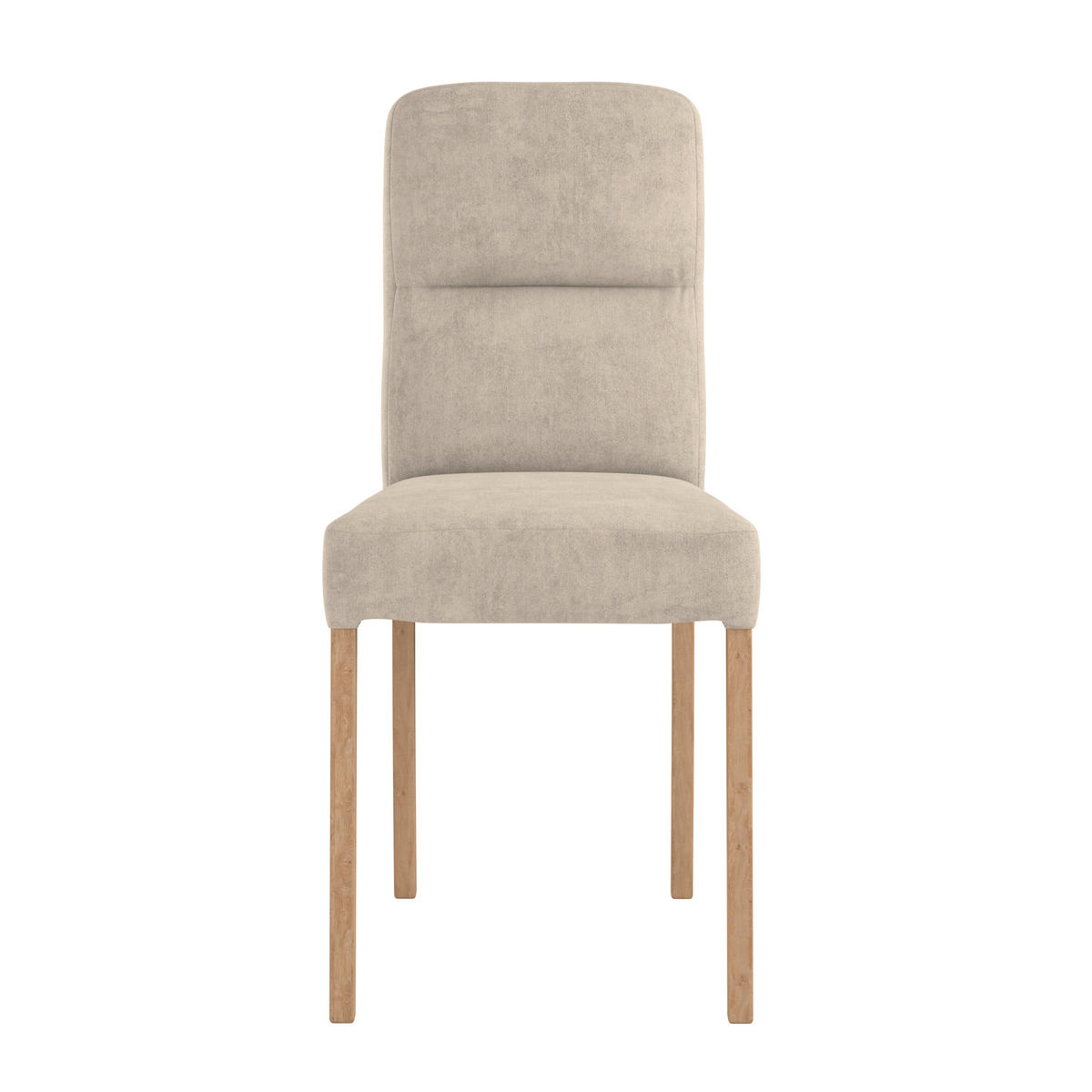 STUHL - Eichefarben/Beige, KONVENTIONELL, Holz/Textil (43/91/58cm) - Livetastic