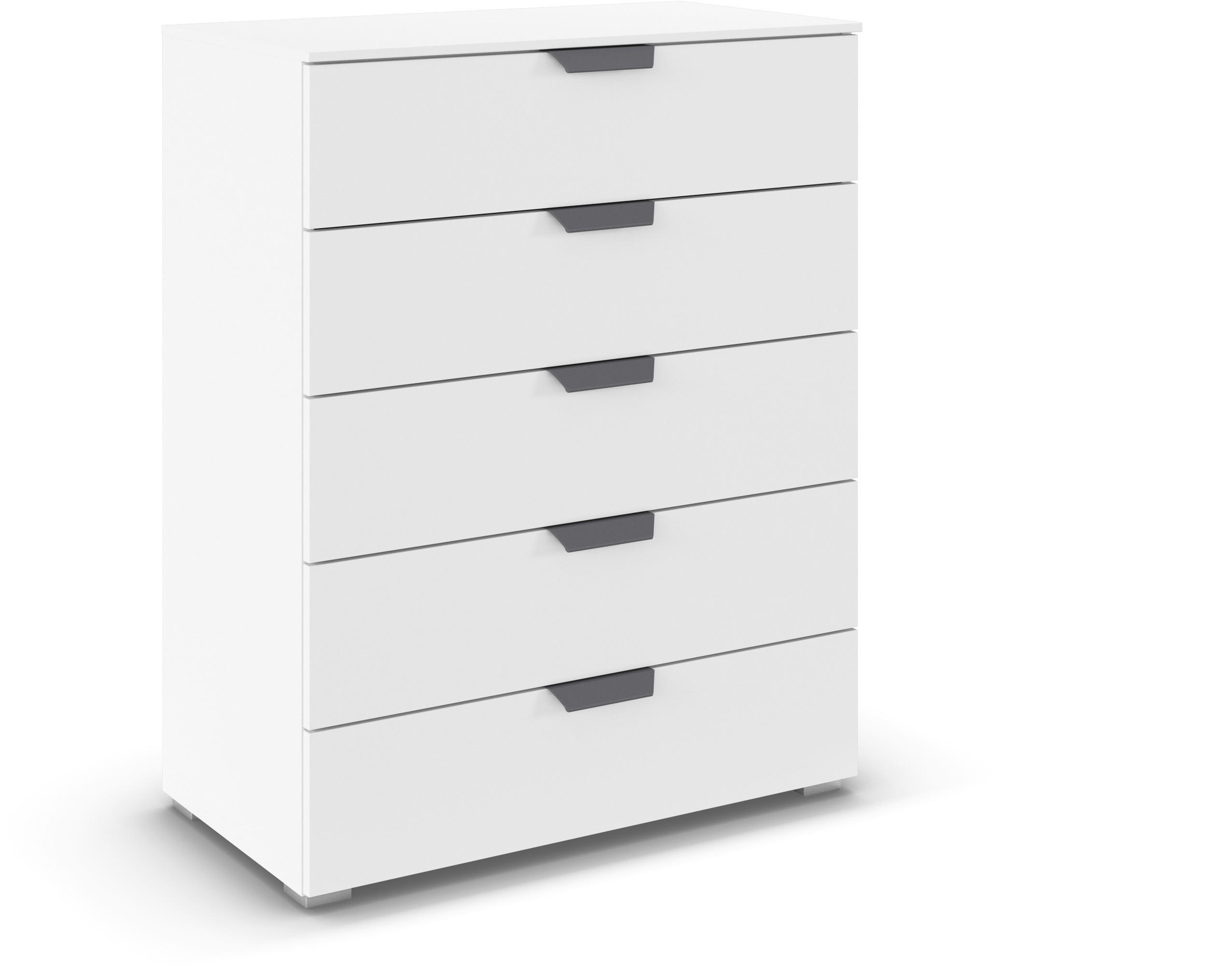 KOMMODE  in 80/100/43 cm  - Dunkelgrau/Weiß, Design, Holzwerkstoff/Metall (80/100/43cm) - Carryhome