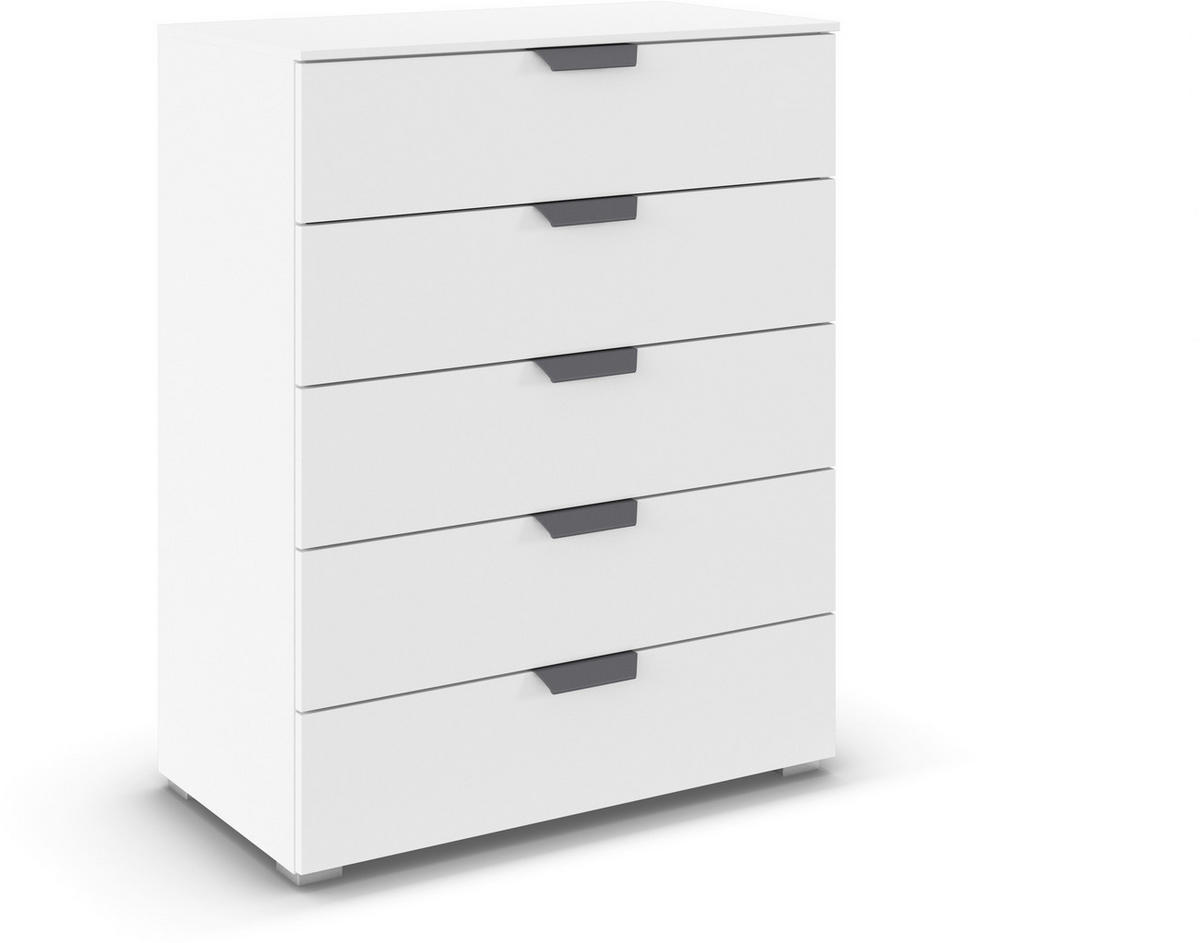 KOMMODE  in 80/100/43 cm  - Dunkelgrau/Weiß, Design, Holzwerkstoff/Metall (80/100/43cm) - Carryhome