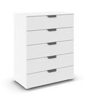 KOMMODE  in 80/100/43 cm  - Dunkelgrau/Weiß, Design, Holzwerkstoff/Metall (80/100/43cm) - Xora