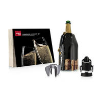 SET ZA ŠAMPANJAC - zlatna/crna, Osnovno, metal/plastika (27.2 cm/22.4/5.7cm) - Vacu Vin