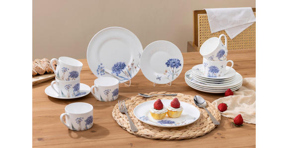 KAFFEESERVICE Fiore 18-teilig  - Multicolor, Trend, Keramik - Novel