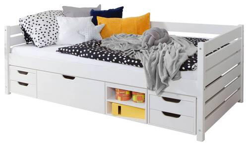 MID.YOU POSTEĽ S ÚLOŽNÝM PRIESTOROM, 90/200 cm biela