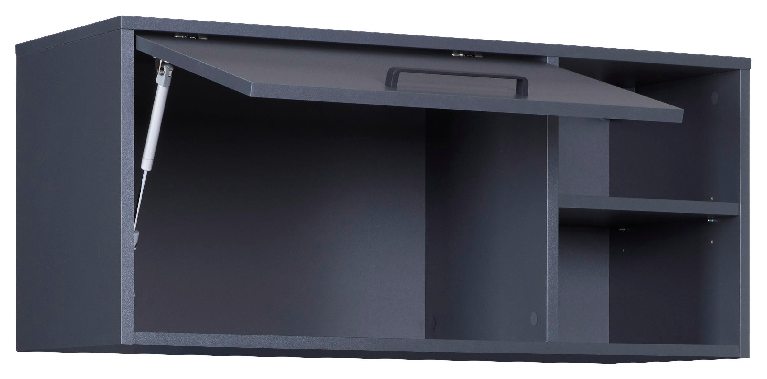 KÜCHENOBERSCHRANK 99/44/40 cm  in Anthrazit  - Anthrazit/Schwarz, MODERN, Holzwerkstoff/Metall (99/44/40cm) - home24