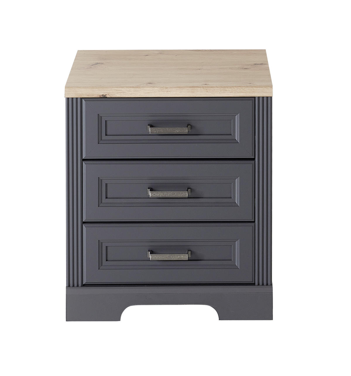 Rollbox  54/62/39 cm  - grafit/stejar Artisan, Romantik / Landhaus, metal/material pe bază de lemn (54/62/39cm) - Landscape