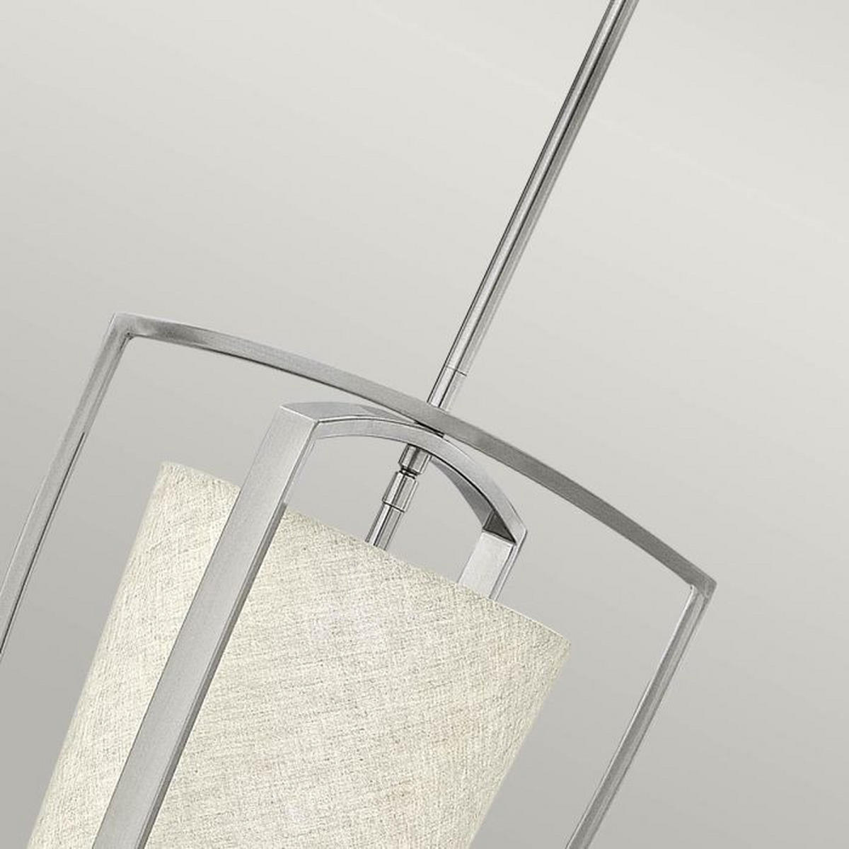 ZÁVĚSNÉ SVÍTIDLO, 30.5/48.7 cm  - barvy niklu, Konvenční, kov/textil (30.5/48.7cm) - Elstead Lighting