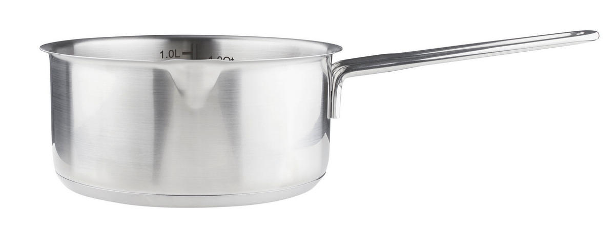 CRATIȚĂ CU COADĂ 1,0 l  - culoare inox, Design, metal (16cm) - Chefkoch+Fackelmann