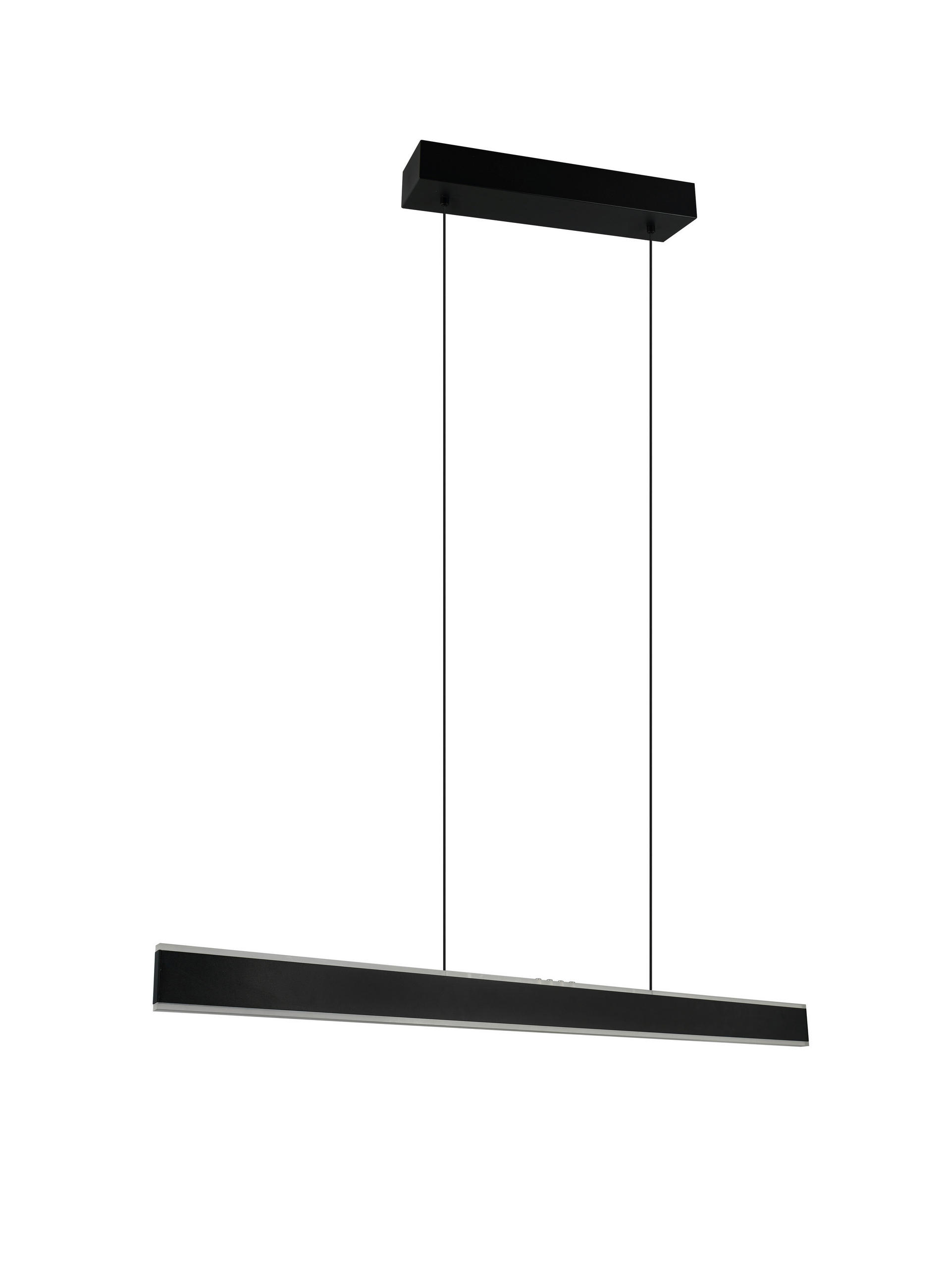 LED-HÄNGELEUCHTE 120/10/60-180 cm  - Schwarz/Weiß, Design, Kunststoff/Metall (120/10/60-180cm)