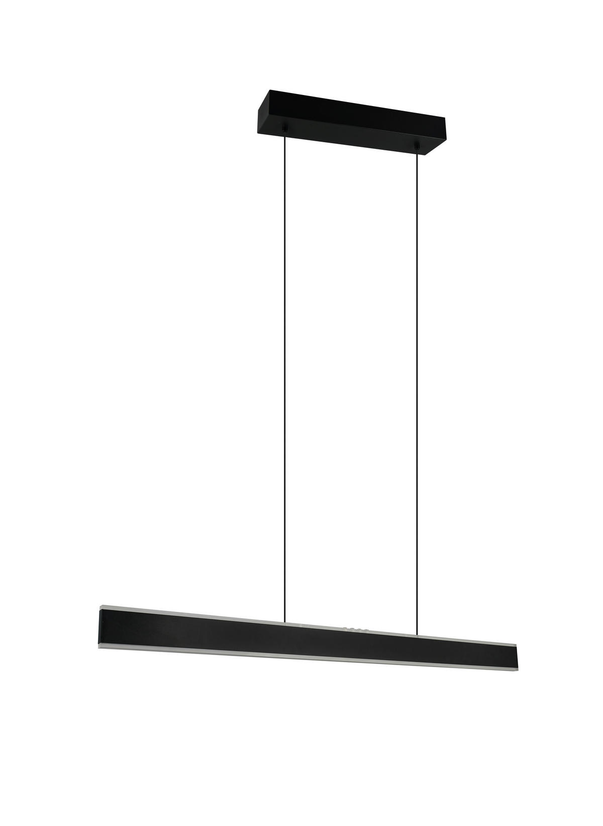 LED-HÄNGELEUCHTE 120/10/60-180 cm  - Schwarz/Weiß, Design, Kunststoff/Metall (120/10/60-180cm)