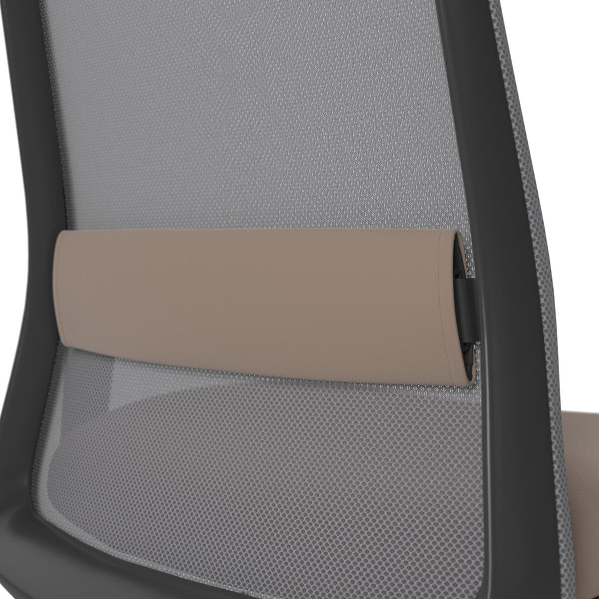 DREHSTUHL Lederlook Grau, Schwarz, Cappuccino  - Schwarz/Grau, MODERN, Kunststoff/Textil (70/103-115/70cm)