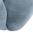 BIGSOFA Flachgewebe Hellblau  - Schwarz/Hellblau, KONVENTIONELL, Kunststoff/Textil (228/73/103cm) - Ambia Home