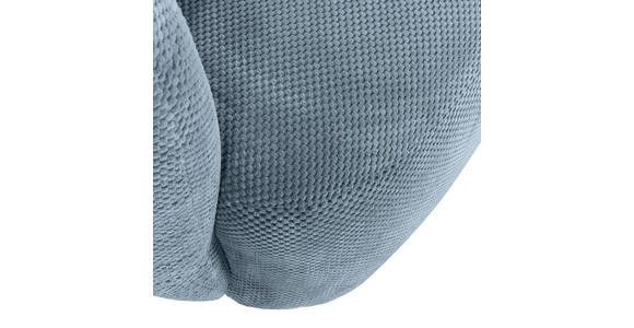 BIGSOFA Flachgewebe Hellblau - Schwarz/Hellblau, KONVENTIONELL, Kunststoff/Textil (228/73/103cm) - Ambia Home