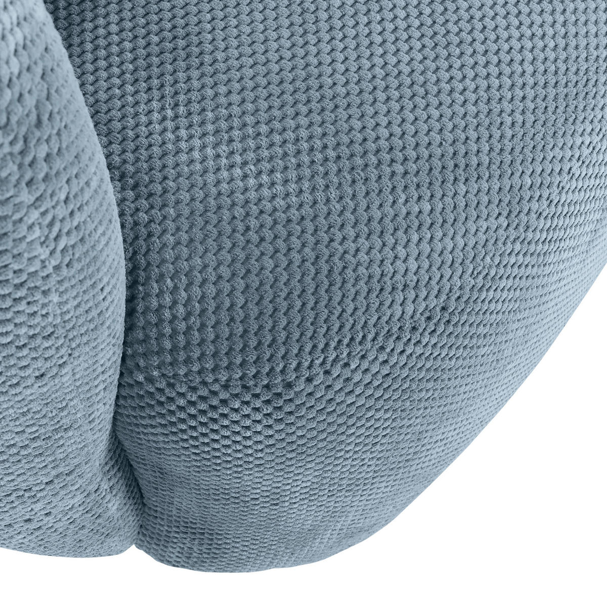 BIGSOFA in Flachgewebe Hellblau  - Schwarz/Hellblau, Konventionell, Kunststoff/Textil (228/73/103cm) - Ambia Home