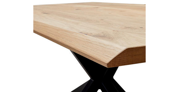 ESSTISCH in Holz 220/100/78 cm   - Eichefarben/Anthrazit, Design, Holz/Metall (220/100/78cm) - Johann Jakob