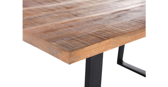 ESSTISCH in Holz 160/90/76 cm  - Schwarz/Naturfarben, KONVENTIONELL, Holz/Metall (160/90/76cm) - Landscape