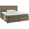BOXSPRINGBETT 160/200 cm  in Hellbraun  - Hellbraun/Schwarz, Design, Holzwerkstoff/Kunststoff (160/200cm) - Xora