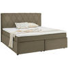 BOXSPRINGBETT 180/200 cm  in Hellbraun  - Hellbraun/Schwarz, Design, Kunststoff/Textil (180/200cm) - Xora