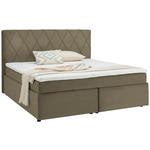 BOXSPRINGBETT 180/200 cm  in Hellbraun  - Hellbraun/Schwarz, Design, Kunststoff/Textil (180/200cm) - Xora