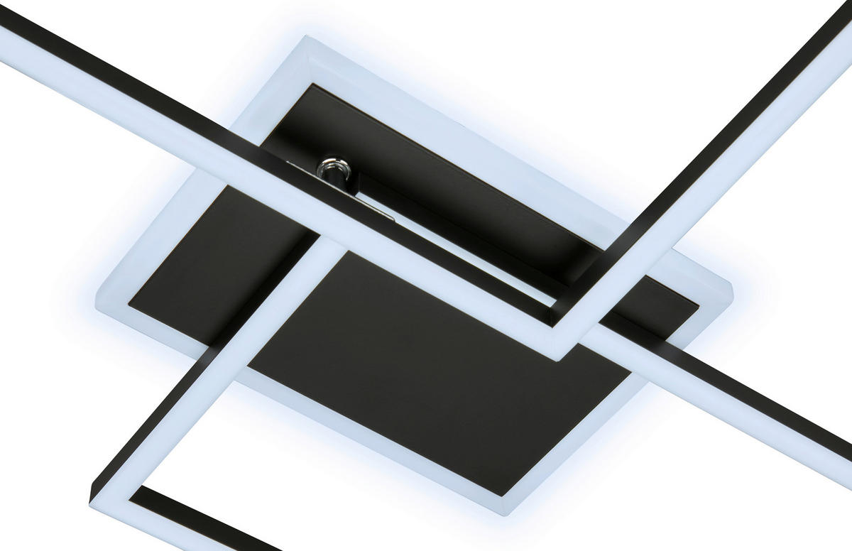 LED PLAFONJERA  - crna, Dizajnerski, metal/plastika (50/38,8/8cm)