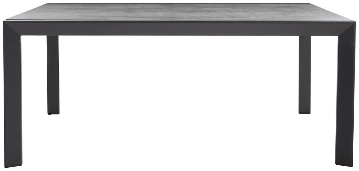 GARTENTISCH 180-280/100/75 cm Metall, Glas rechteckig  - Dunkelgrau/Anthrazit, Design, Glas/Metall (180-280/100/75cm) - Ambia Garden