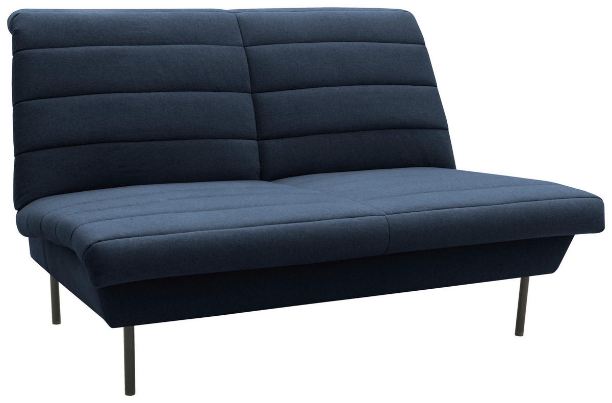 2-SITZER-SOFA in Blau  - Blau/Schwarz, Design, Textil/Metall (145/92/103cm) - LOOKS by W.Joop