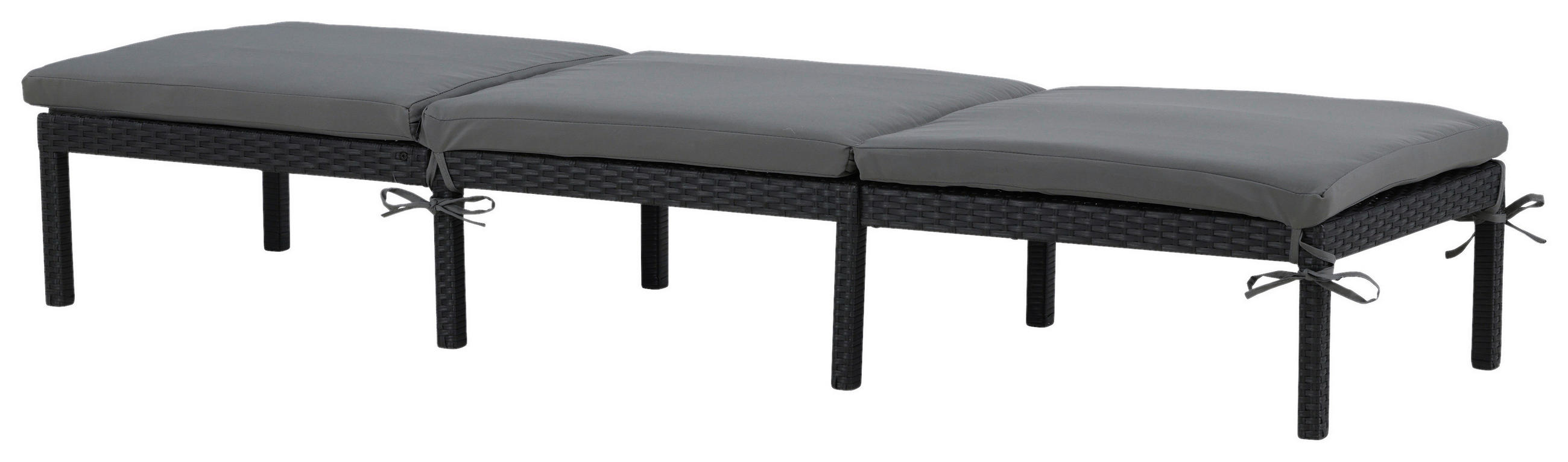 SONNENLIEGE 59/84/198 cm  - Schwarz, KONVENTIONELL, Kunststoff (59/84/198cm) - Gardenson