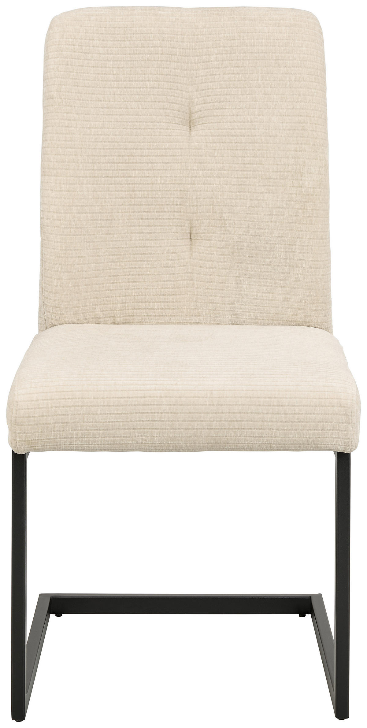 SCHWINGSTUHL  in Eisen Cord  - Beige/Schwarz, KONVENTIONELL, Textil/Metall (50/99/67cm) - MID.YOU