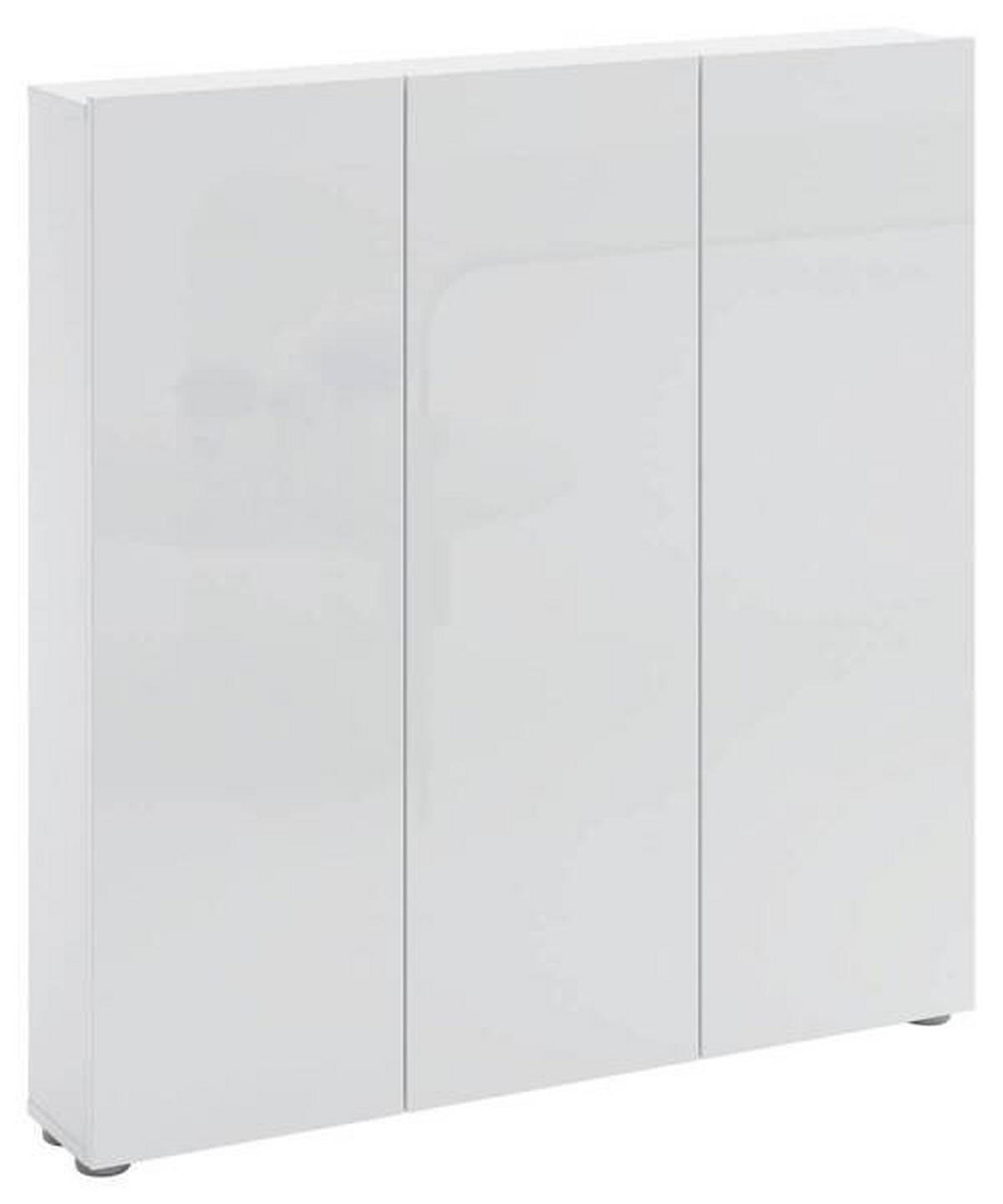 SCHUHSCHRANK Weiß  - Schwarz/Weiß, Design, Holzwerkstoff/Kunststoff (110/115/19cm) - Xora