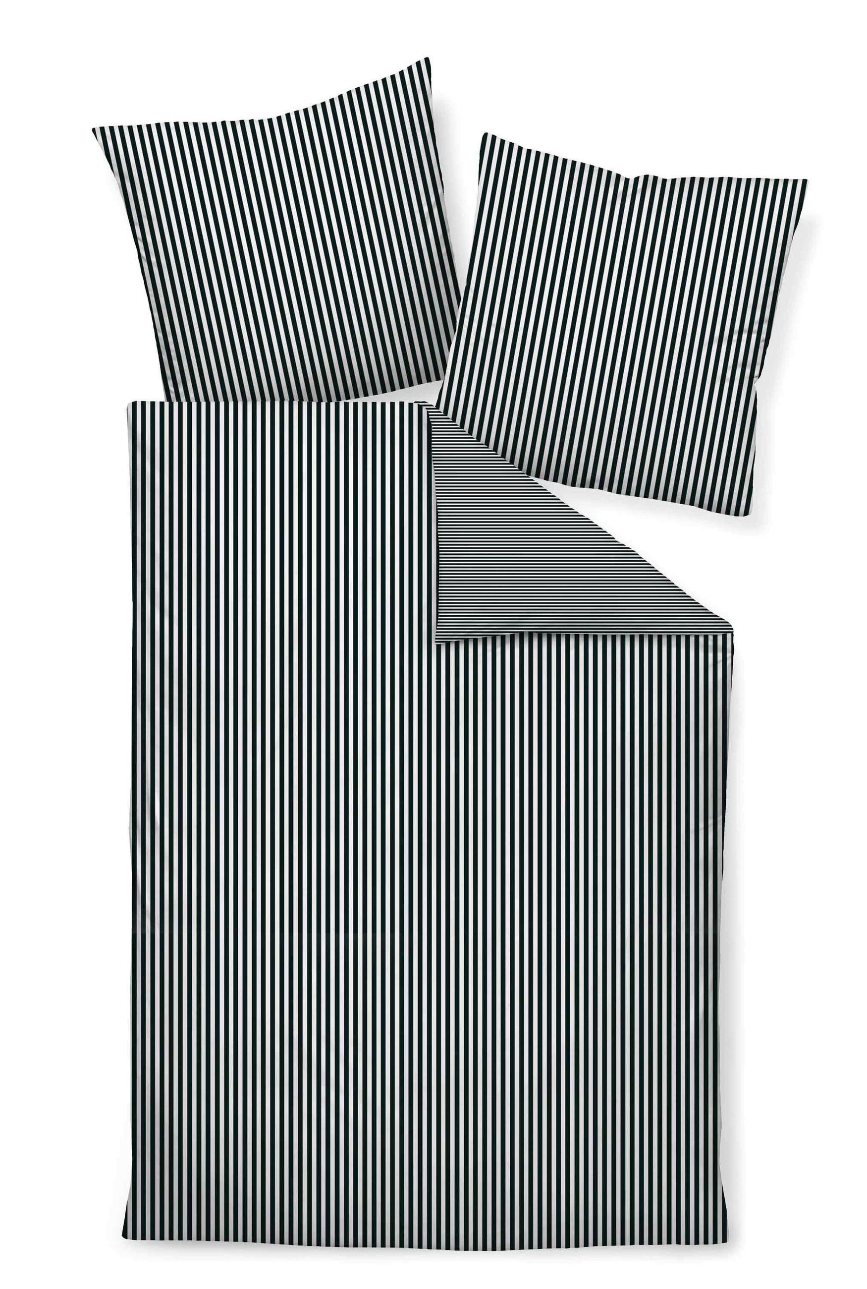 BETTWÄSCHE Giacomo Makosatin 135/200 cm  - Grau, KONVENTIONELL, Textil (135/200cm) - Janine